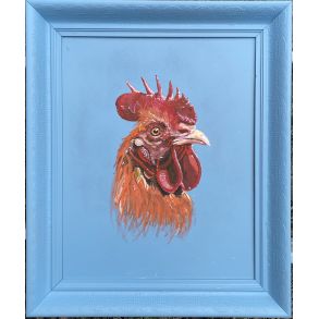 Cock on canvas 