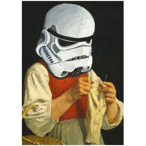 Knit Wars - Strikkekrigen - kunstprint A3